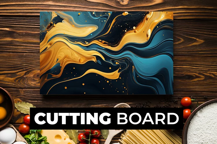 Fluid Abstract Cutting Board Sublimation