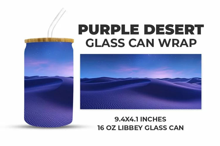 Purple Desert Glass Can Wrap