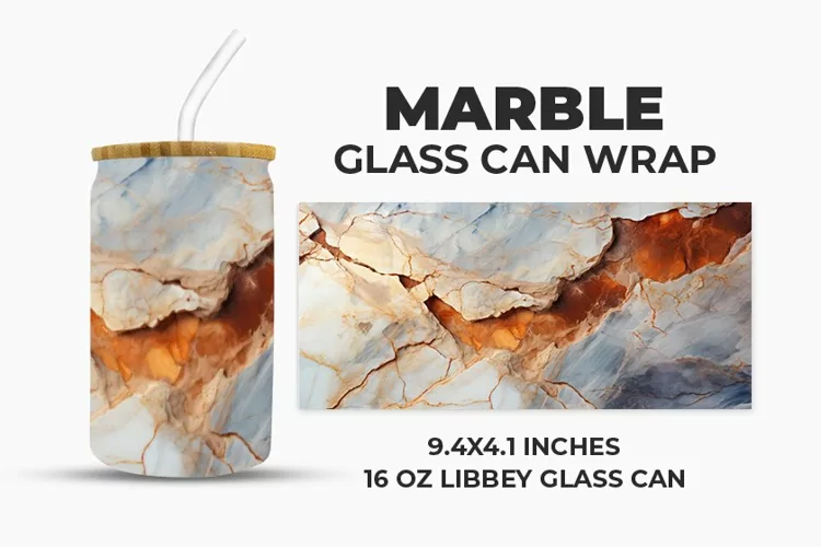Marble Glass Can Wrap
