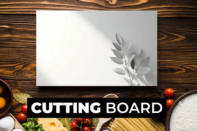 White Leaves Cutting Board Sublimation