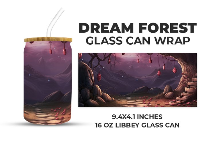 Dream Forest Glass Can Wrap example image 1