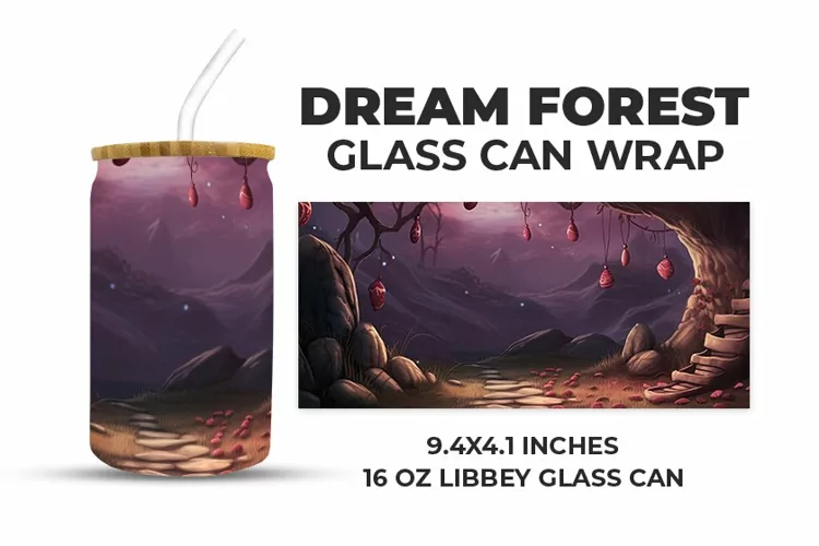 Dream Forest Glass Can Wrap