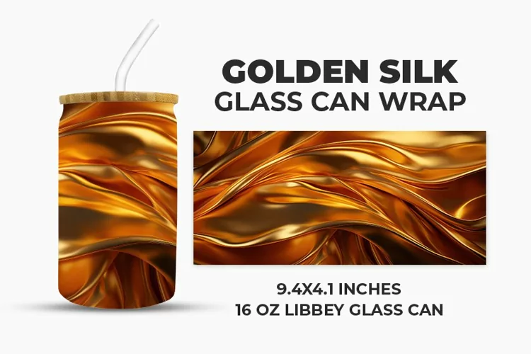 Golden Silk Glass Can Wrap