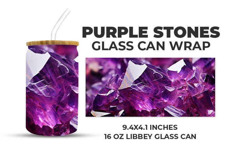Purple Stones Glass Can Wrap example image 1