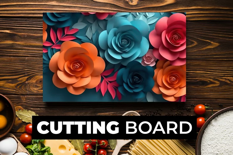 3D Flowers Cutting Board sublimation