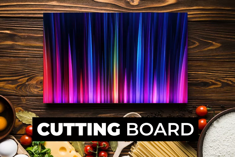 Colorful Neon Lights Cutting Board Sublimation