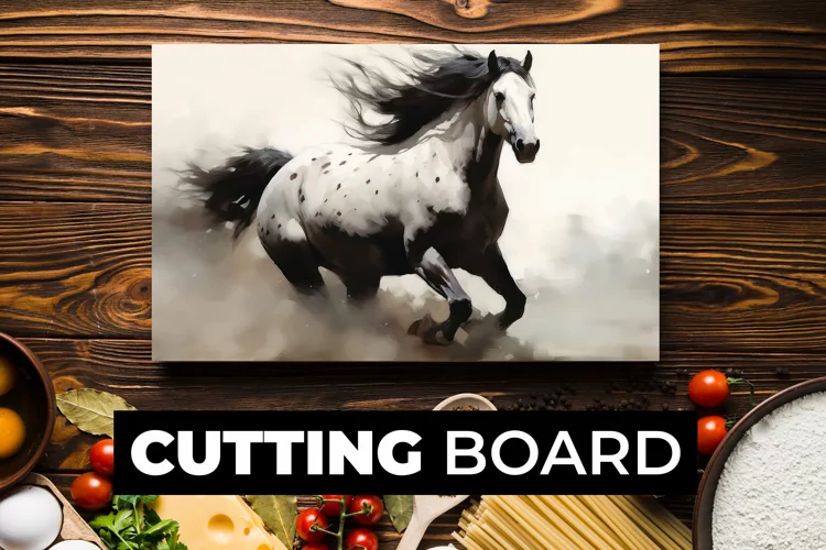 Horse Cutting Board sublimation