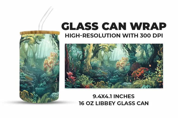 Nature Glass Can Wrap
