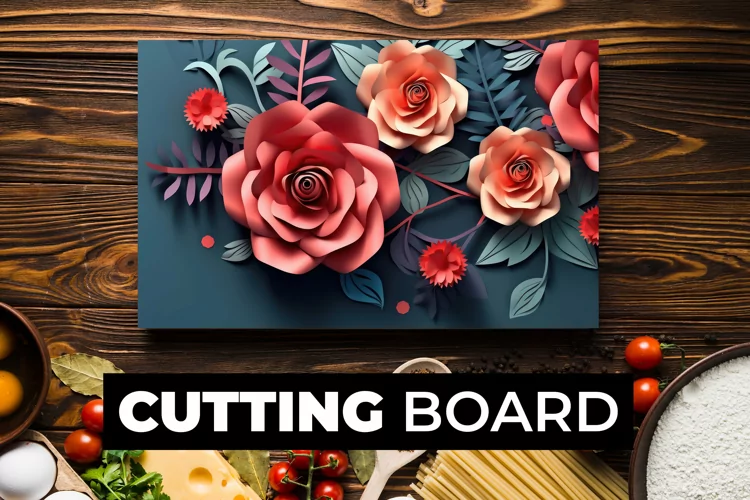 3D Flowers Cutting Board sublimation