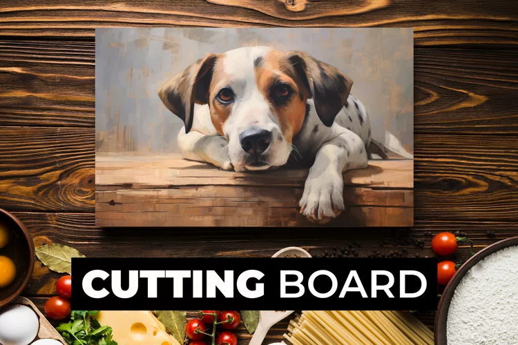 Dog Cutting Board sublimation
