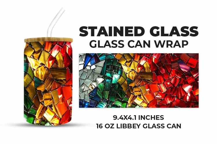 Colorful Stained Glass Glass Can Wrap
