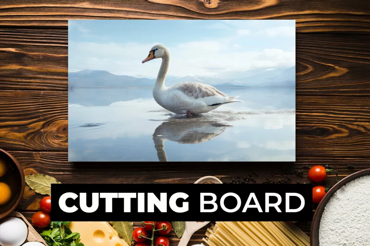 Swan Cutting Board sublimation
