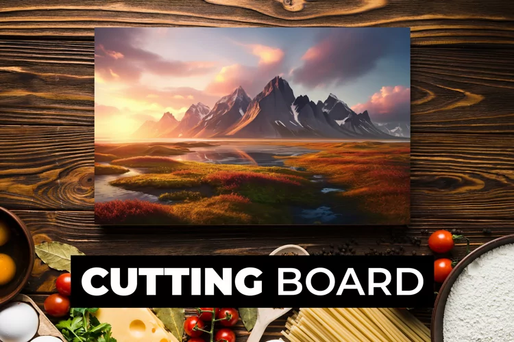 Landscape Cutting Board sublimation