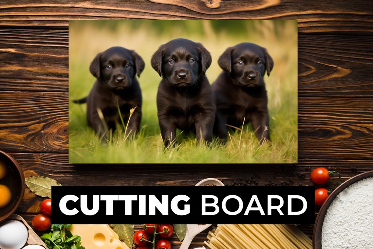 Cute Dogs Cutting Board sublimation example image 1