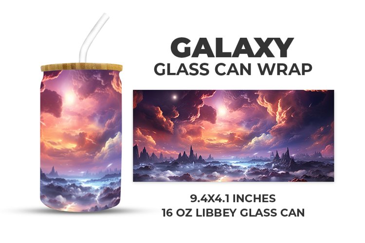 Galaxy Glass Can Wrap example image 1