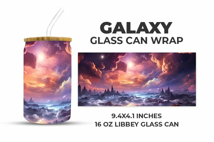 Galaxy Glass Can Wrap