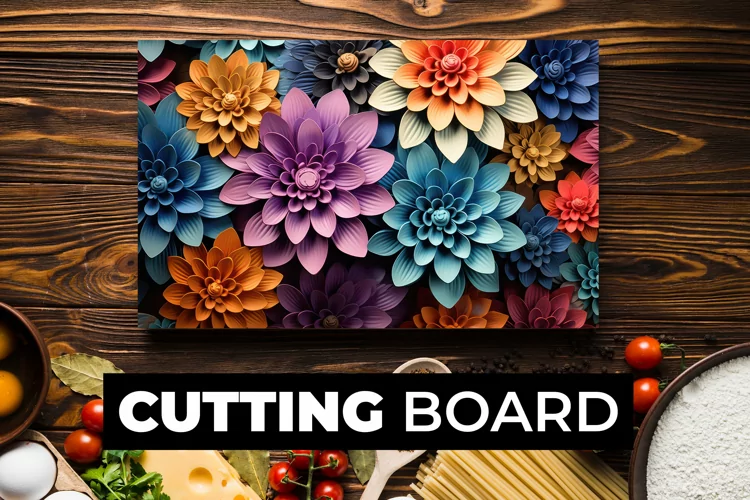 3D Flowers Cutting Board Sublimation