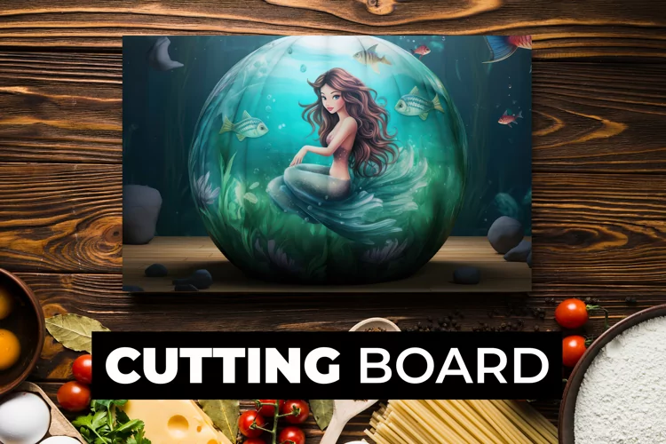 Mermaid Cutting Board Sublimation