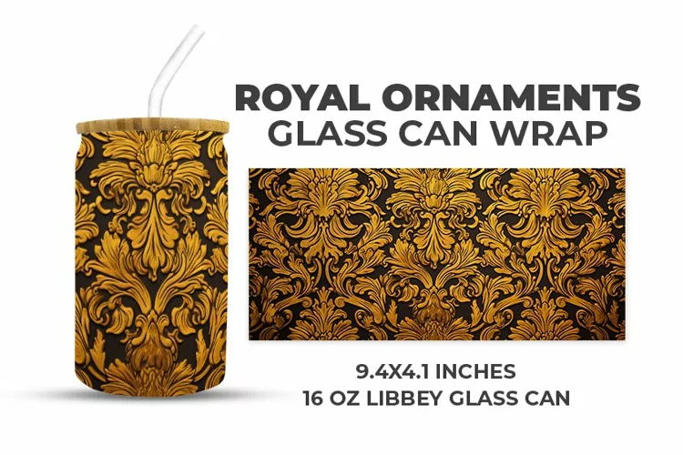 Royal Ornaments Glass Can Wrap