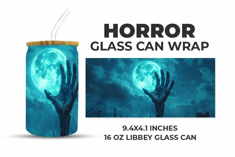 Horror Glass Can Wrap