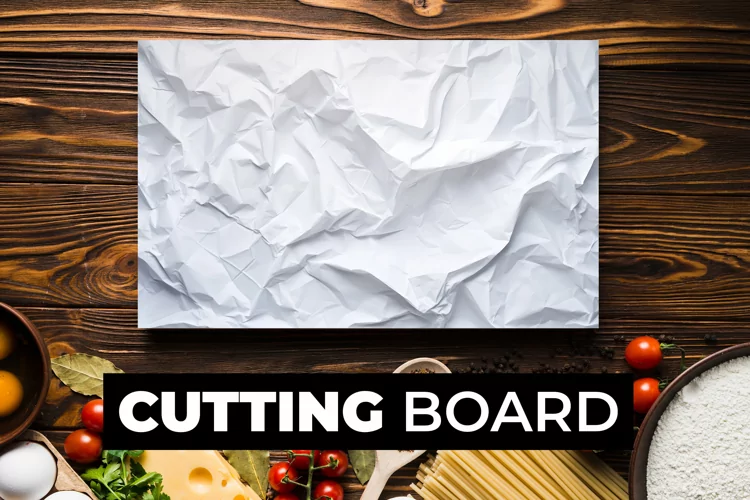 Crumpled White Paper Cutting Board sublimation