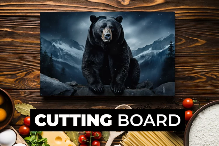 Black Bear Cutting Board Sublimation