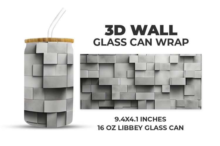 3D Wall Glass Can Wrap example image 1