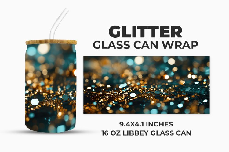 Glitter Glass Can Wrap example image 1