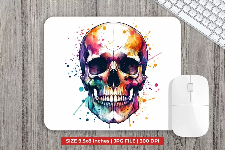 Skull Mouse Pad Sublimation