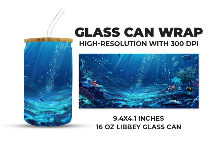 Undersea Glass Can Wrap