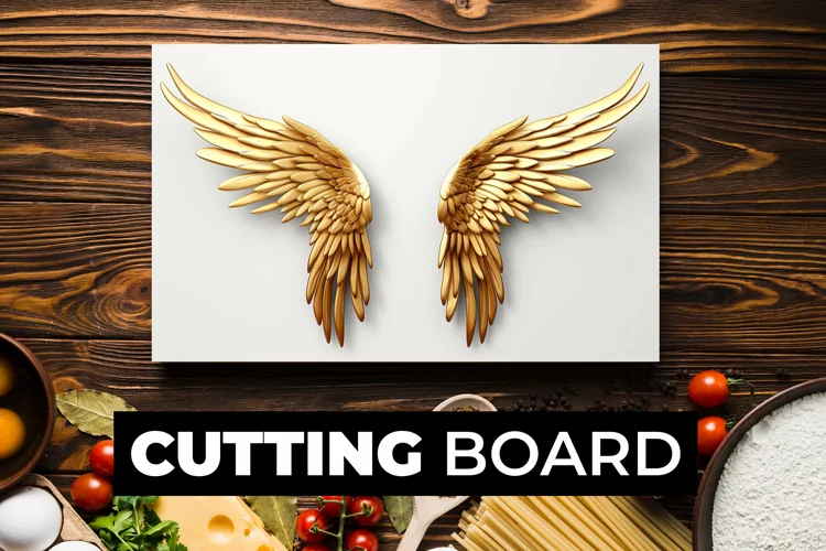 Golden Wings Cutting Board Sublimation