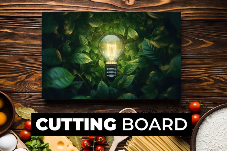 Bulb With Nature Cutting Board sublimation example image 1