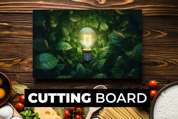 Bulb With Nature Cutting Board sublimation