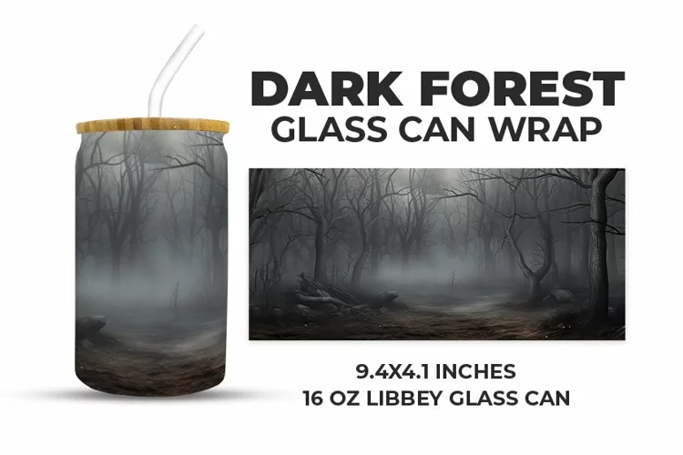 Dark Forest Glass Can Wrap