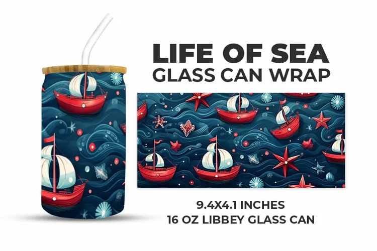 Life of Sea Glass Can Wrap