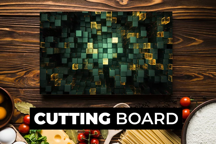 3D Green Boxes Cutting Board Sublimation