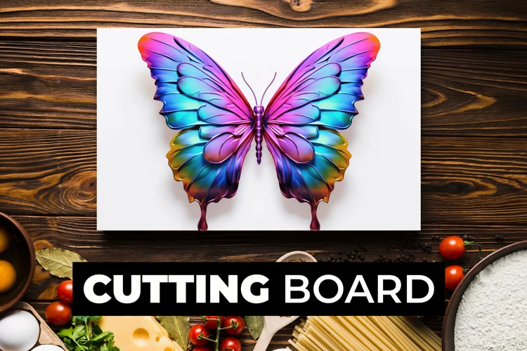 3D Butterfly Cutting Board Sublimation