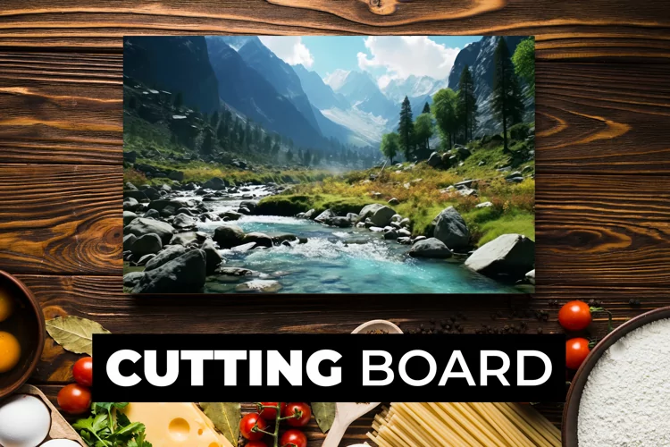 Landscape Cutting Board sublimation