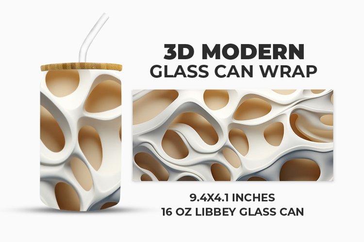 3D Modern Glass Can Wrap example image 1