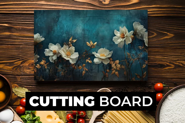 Vintage Flowers Cutting Board sublimation