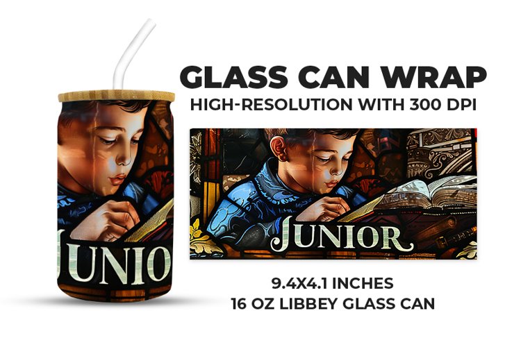 Junior Glass Can Wrap example image 1