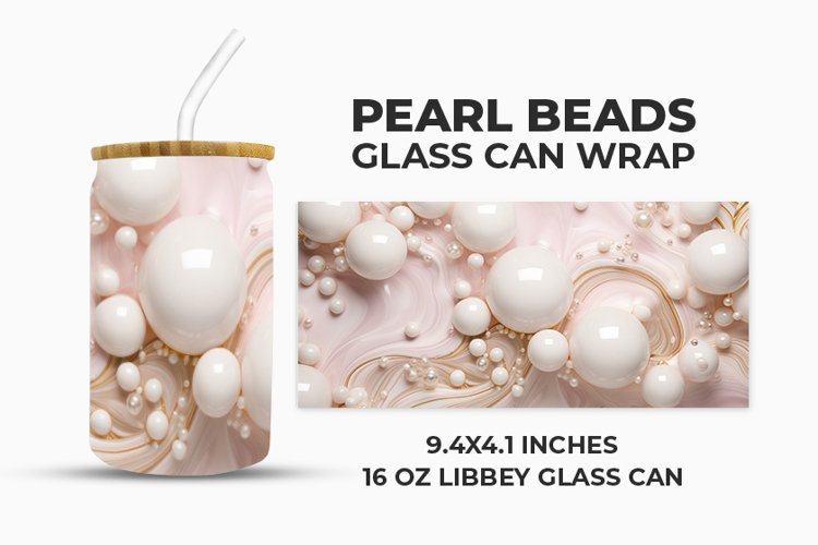Pearl Beads Glass Can Wrap example image 1