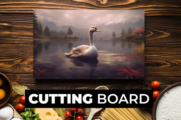 Swan Cutting Board sublimation