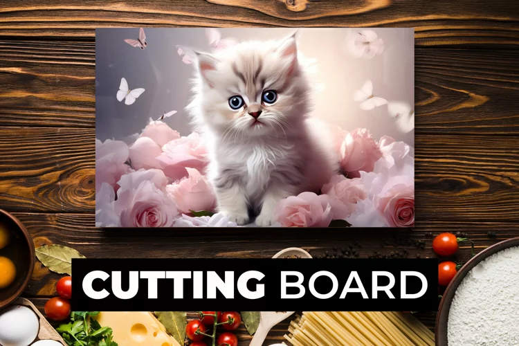 Cute Cat Cutting Board Sublimation