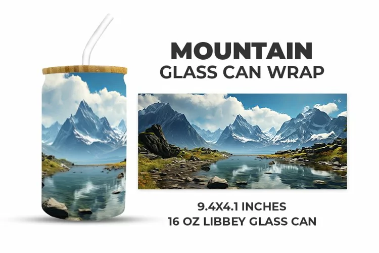 Mountain Glass Can Wrap