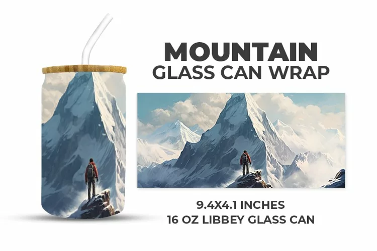 Mountain Glass Can Wrap