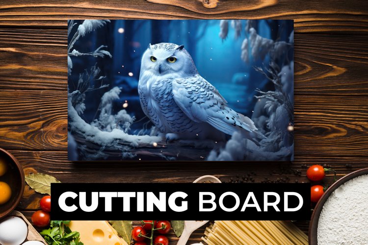 White Owl Cutting Board Sublimation