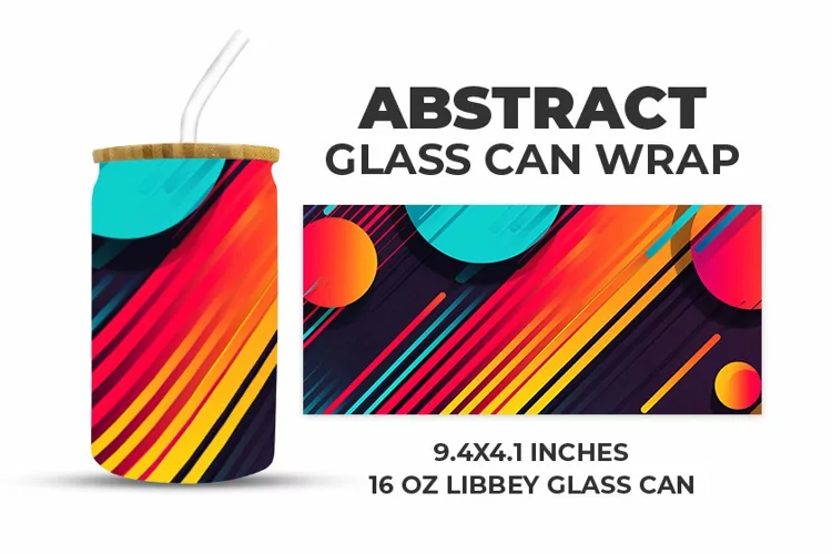 Abstract Glass Can Wrap