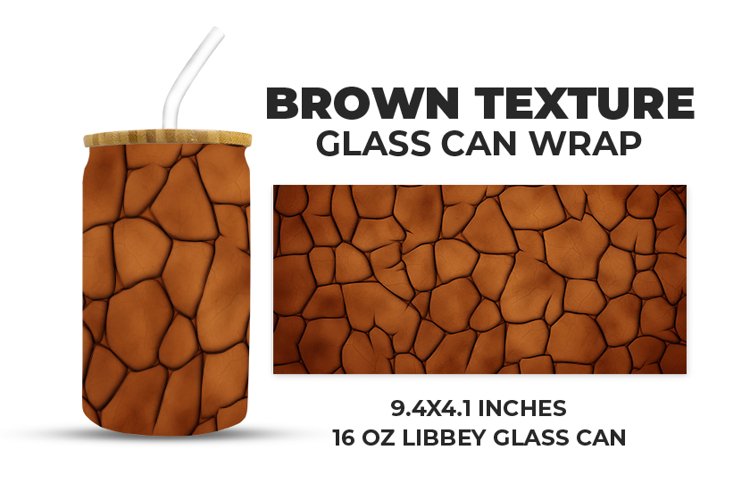 Brown Texture Glass Can Wrap example image 1