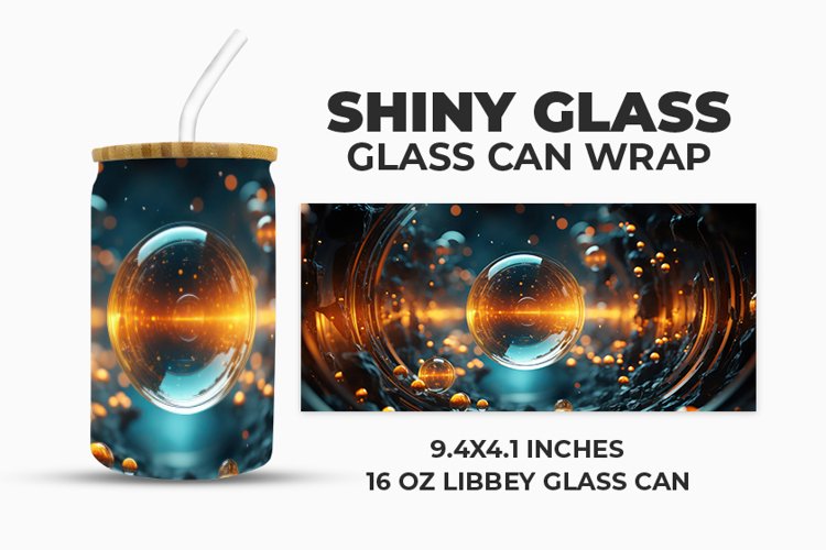 Shiny Glass Glass Can Wrap example image 1